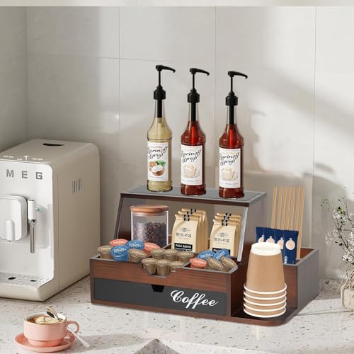 Farmhouse Coffee Bar Organizer with Drawer - Now $9.99 - Image 3