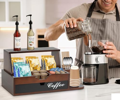 Farmhouse Coffee Bar Organizer with Drawer - Now $9.99 - Image 4