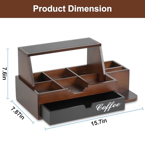 Farmhouse Coffee Bar Organizer with Drawer - Now $9.99 - Image 5