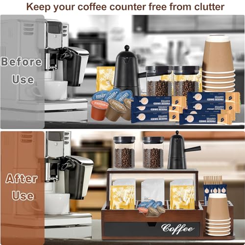 Farmhouse Coffee Bar Organizer with Drawer - Now $9.99 - Image 7