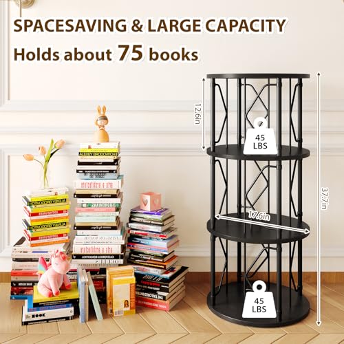 20% Off 3-Tier Rotating Bookshelf for Small Spaces - Image 3