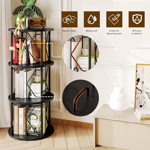 20% Off 3-Tier Rotating Bookshelf for Small Spaces - Image 6