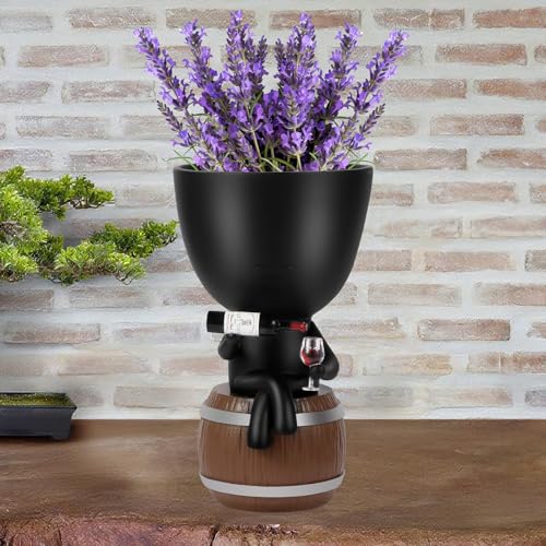 51% Off Wine Lover Planter - Fun Resin Succulent Pot - Image 2