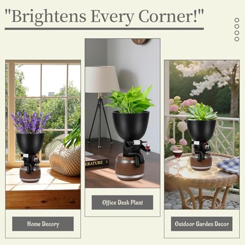 51% Off Wine Lover Planter - Fun Resin Succulent Pot - Image 5
