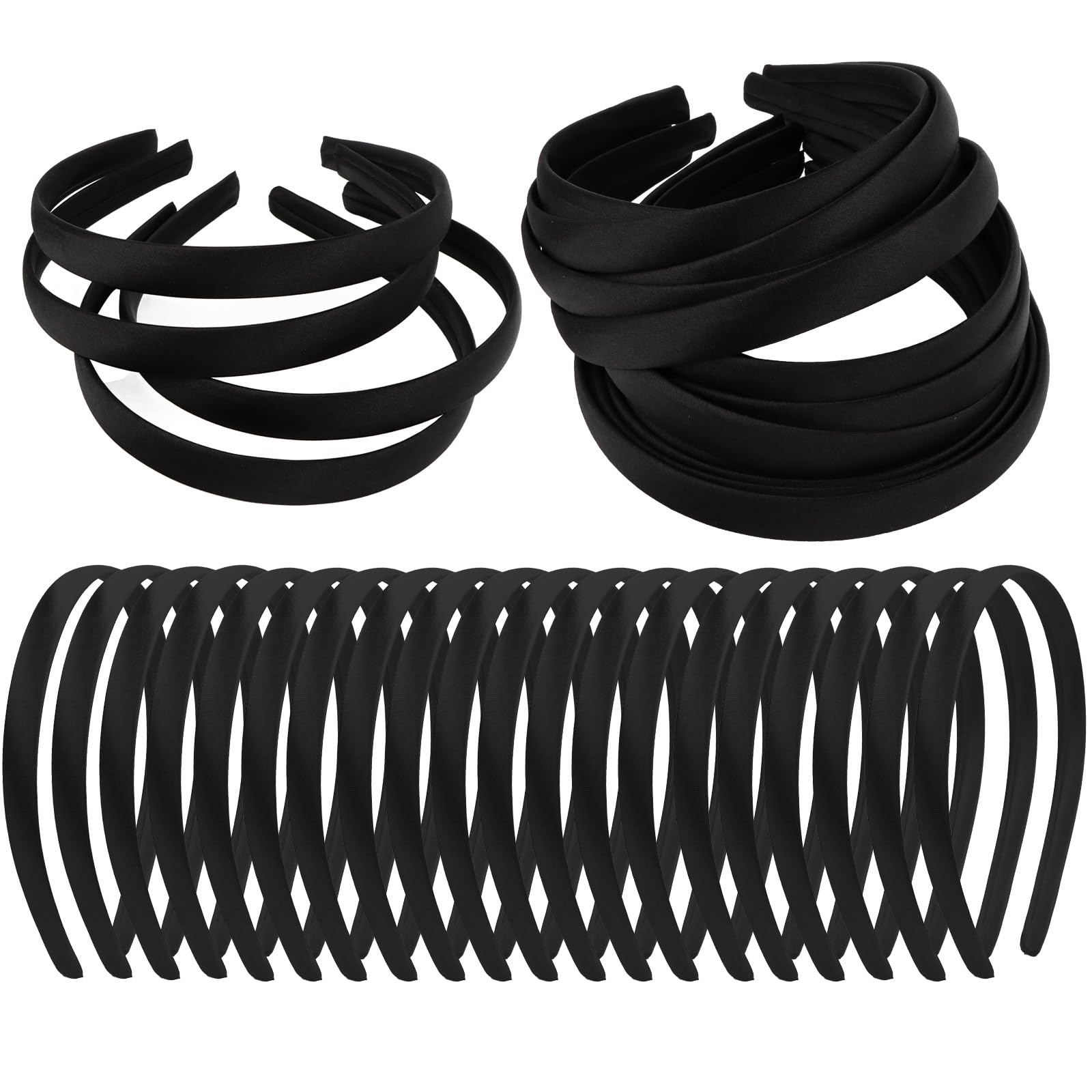 30% Off 20-Pack Non-Slip Satin Headbands for Women