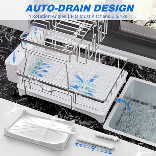 36% Off Godboat Dish Rack: Auto-Drain Kitchen Organizer - Image 5