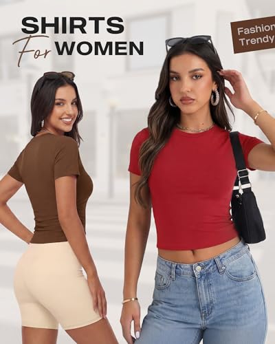 72% Off GAYHAY Women's Slim Fit Crop Top Tees - Image 3