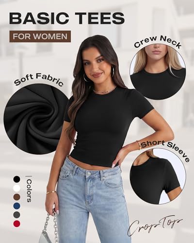 72% Off GAYHAY Women's Slim Fit Crop Top Tees - Image 4