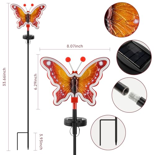 63% Off Solar Butterfly Garden Lights – 2-Pack at $11.99 - Image 3