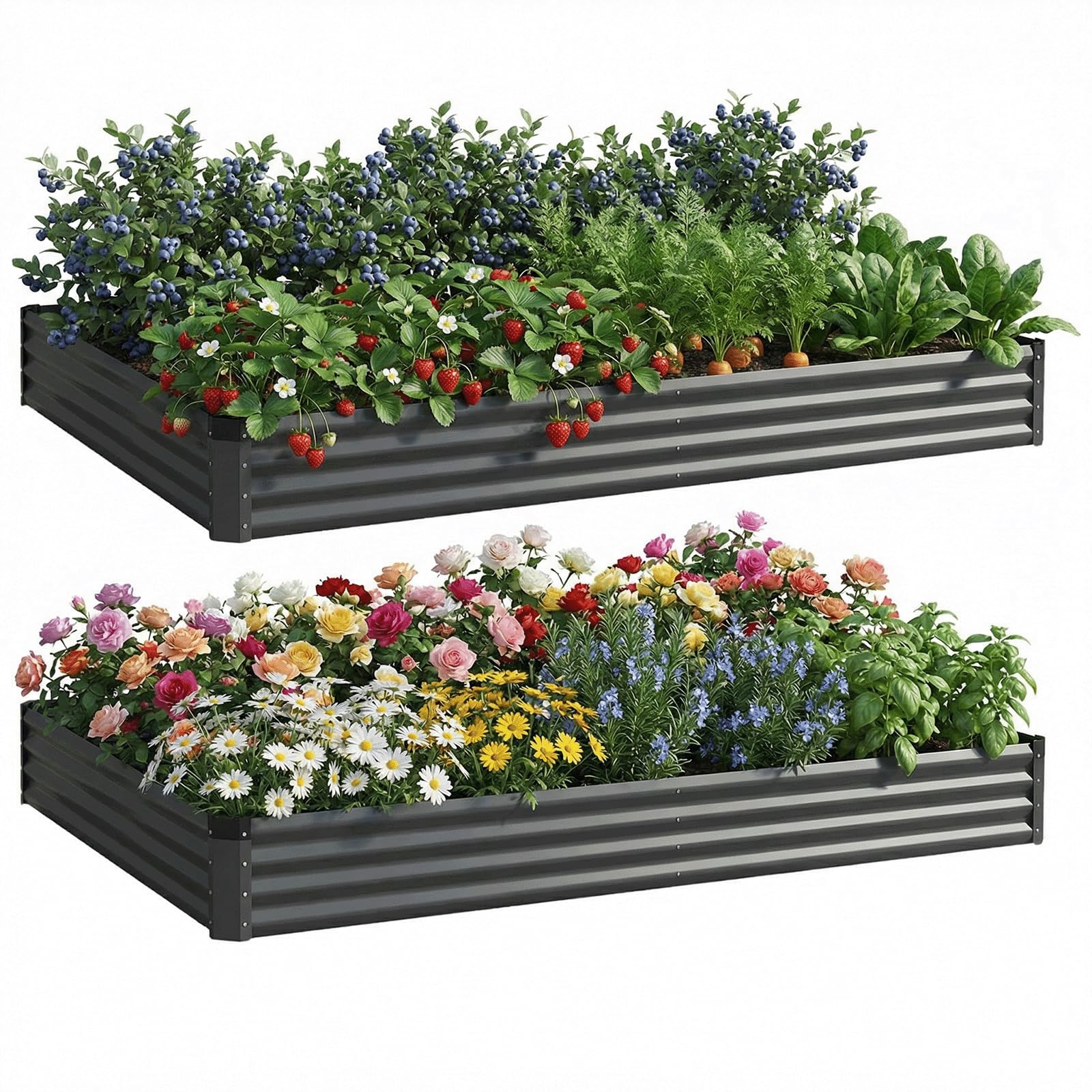 Save ~50% on Rujkodvh 2-Pack Metal Raised Garden Beds - Image 1