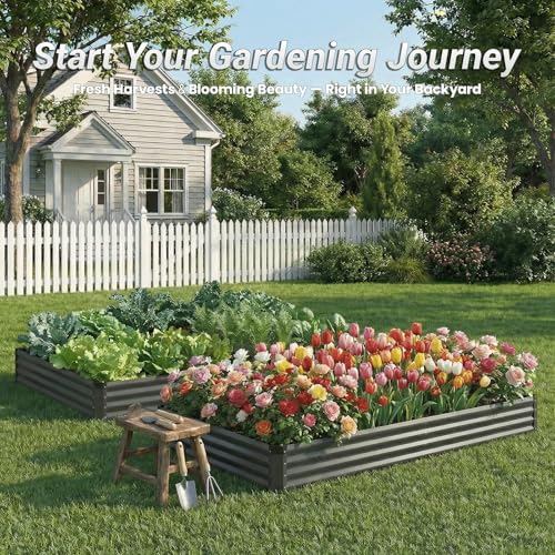 Save ~50% on Rujkodvh 2-Pack Metal Raised Garden Beds - Image 4