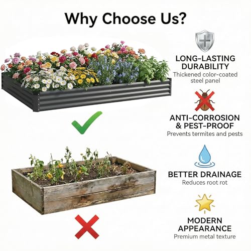 Save ~50% on Rujkodvh 2-Pack Metal Raised Garden Beds - Image 6
