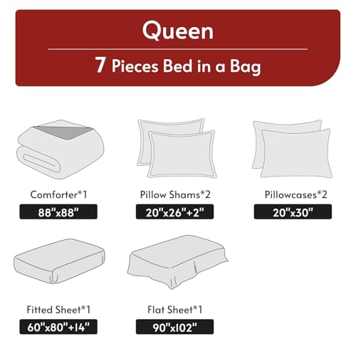 32% Off MUXHOMO 7-Piece Queen Comforter Set - Image 6