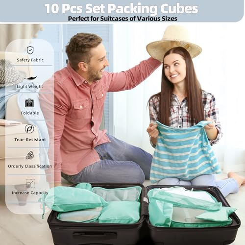 50% Off 10-Piece Packing Cube Set for Travel Organizers - Image 3