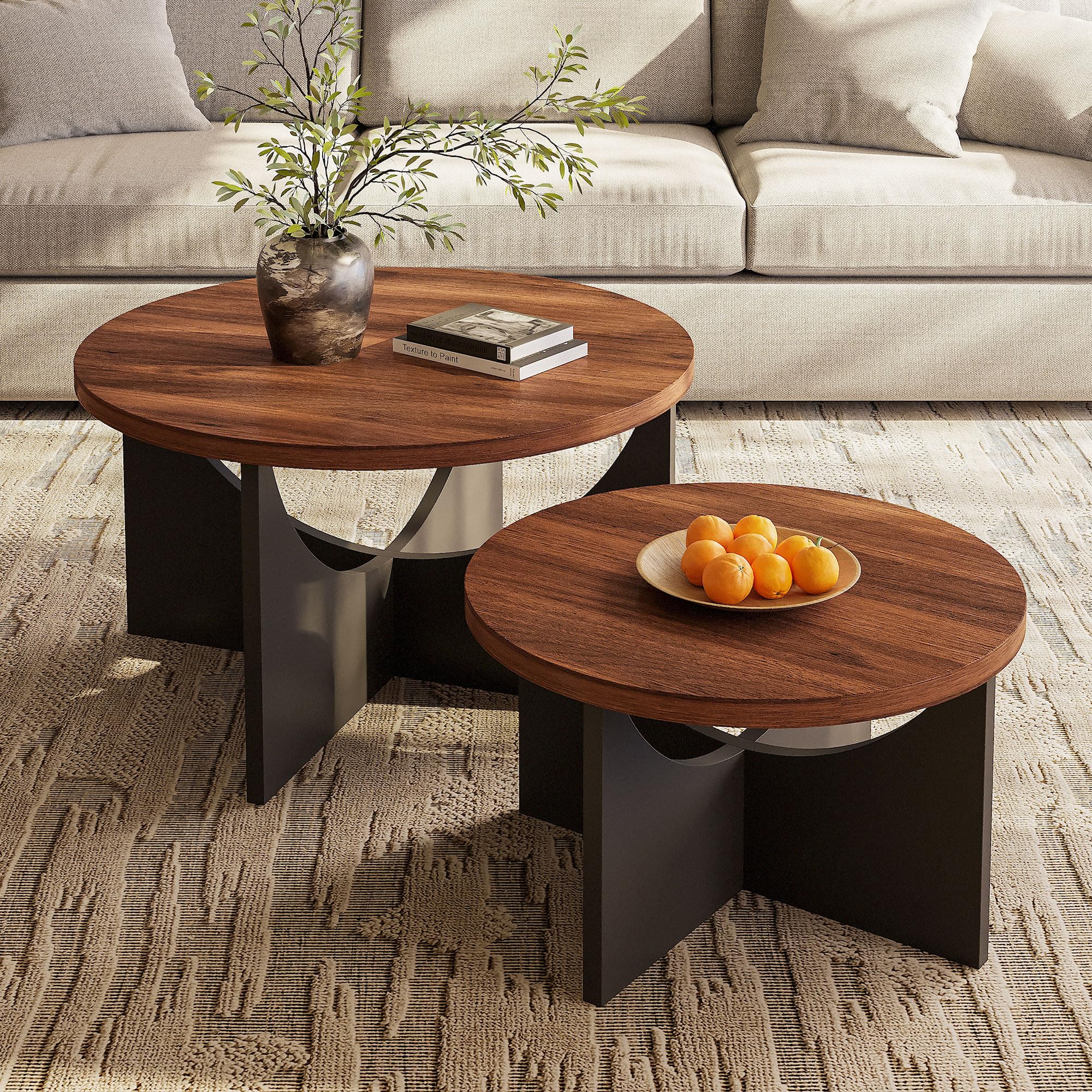 38% Off LIKIMIO Nesting Coffee Tables Set of 2 - Image 1