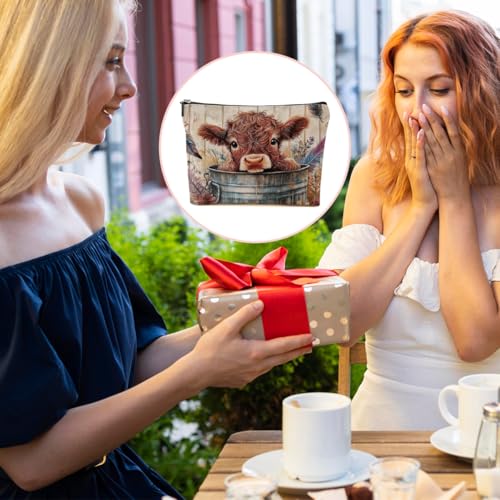 50% Off BQXH Cow Floral Makeup Bag – Country Gift Idea - Image 7