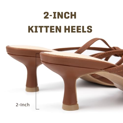 50% Off AprCoco Women's Strappy Kitten Heels Sandals - Image 5