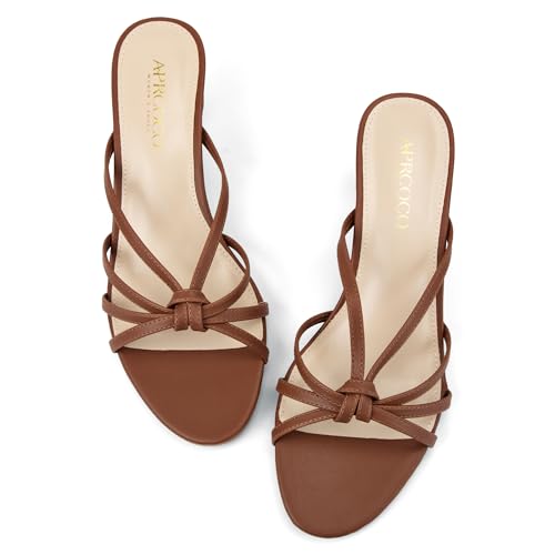 50% Off AprCoco Women's Strappy Kitten Heels Sandals - Image 6