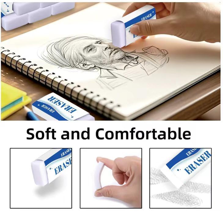60% Off FAOGO Portable Erasers (6-Pack) for School & Office - Image 5