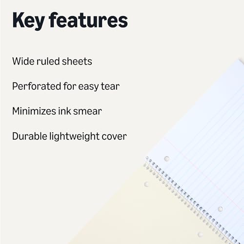 Save 33% on Amazon Basics 5-Pack Wide Ruled Notebooks - Image 3