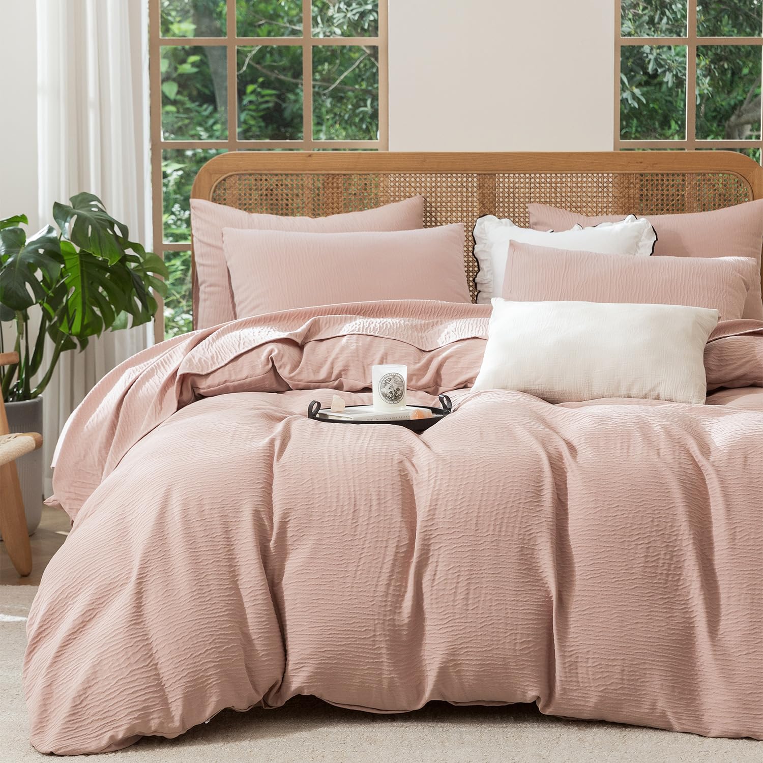 50% Off BUPIRD King Duvet Cover – Soft Gauze Bedding Set - Image 1