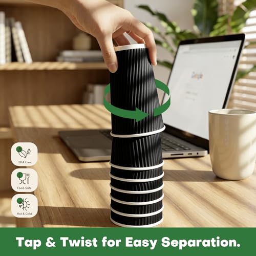 58% Off 90-Pack Disposable Coffee Cups with Lids - Image 6
