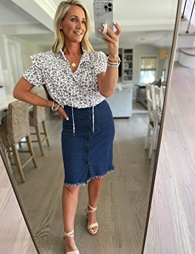 50% Off luvamia Denim Midi Skirt – Code SAB4HFI4 - Image 7