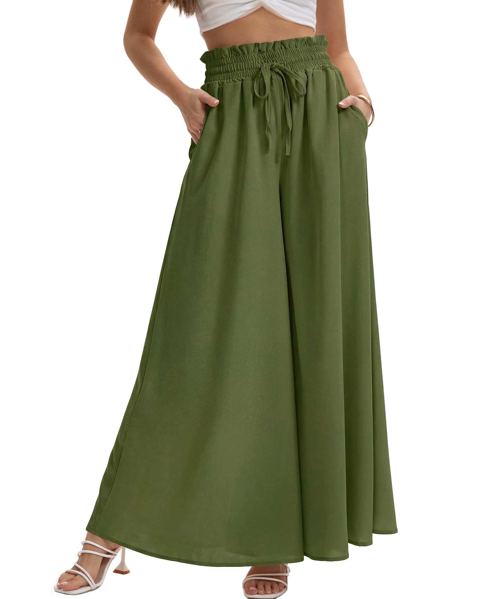 50% Off HONGTEYA Wide Leg Palazzo Pants for Women - Image 1