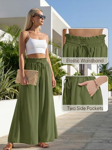 50% Off HONGTEYA Wide Leg Palazzo Pants for Women - Image 5