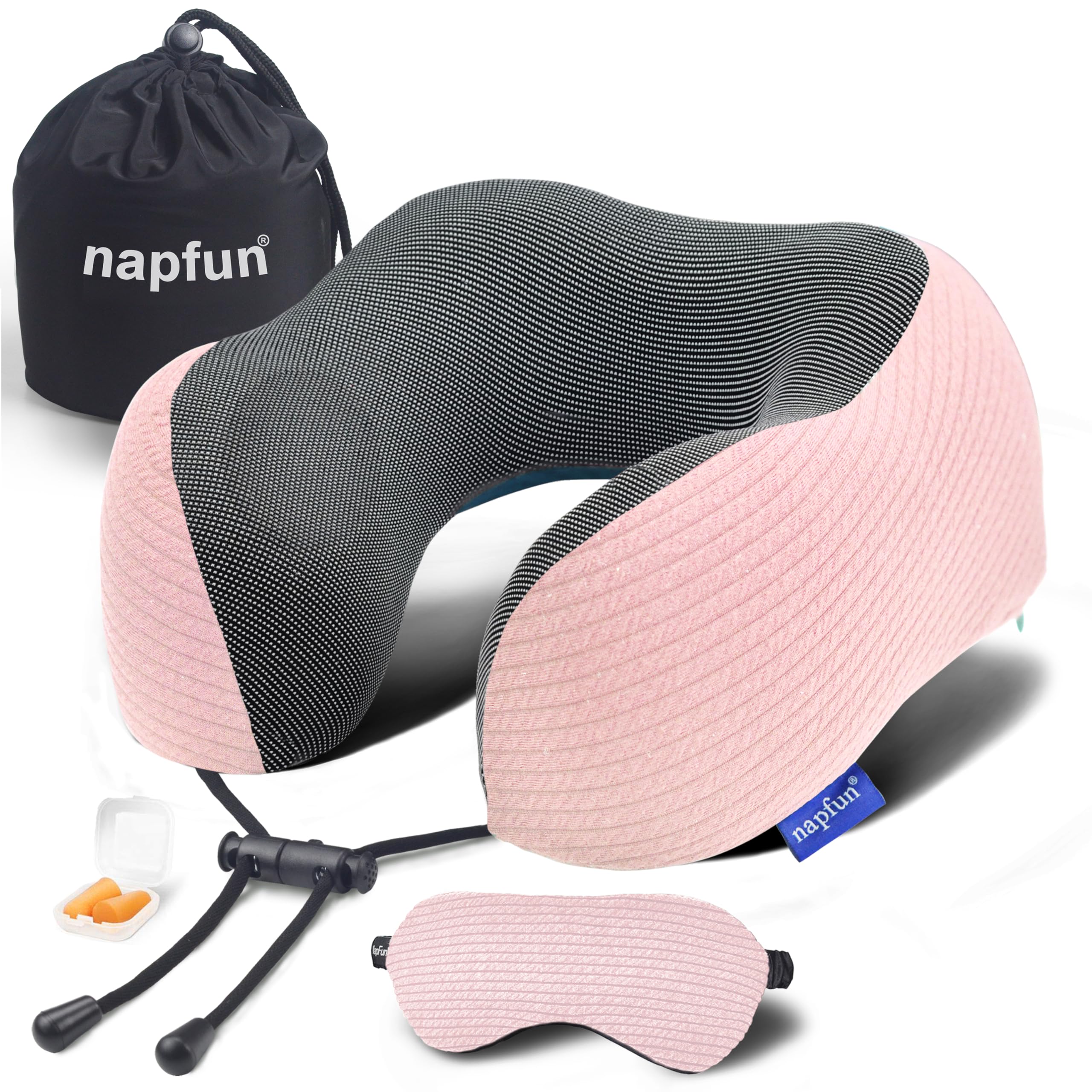 60% Off napfun Travel Neck Pillow Set with Sleep Mask - Image 1