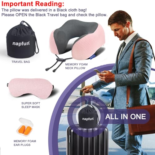 60% Off napfun Travel Neck Pillow Set with Sleep Mask - Image 7