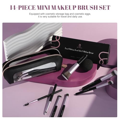 50% Off BS-MALL 14-Piece Makeup Brush Set with Travel Case - Image 4