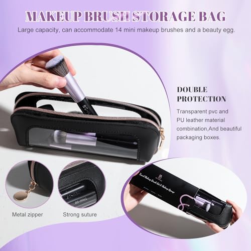 50% Off BS-MALL 14-Piece Makeup Brush Set with Travel Case - Image 6