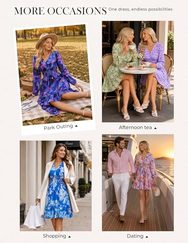 GRACE KARIN Floral Mini Dress for Weddings & Vacations - Image 3