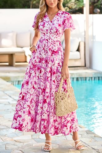 20% Off PRETTYGARDEN Women Summer Maxi Dress Flowy Boho Sundress - Image 3