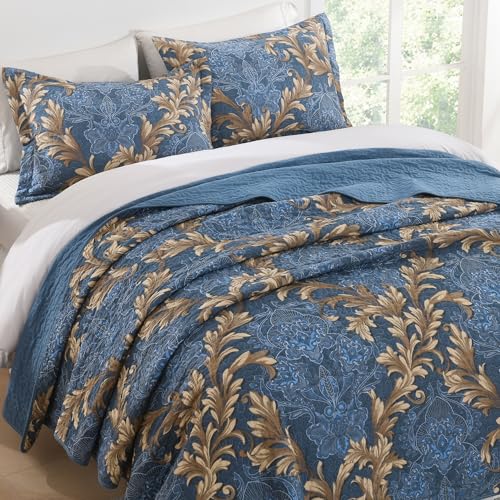 62% Off: 100% Cotton King Size Quilt Set with Floral Pattern - Image 3