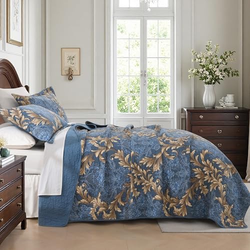 62% Off: 100% Cotton King Size Quilt Set with Floral Pattern - Image 7