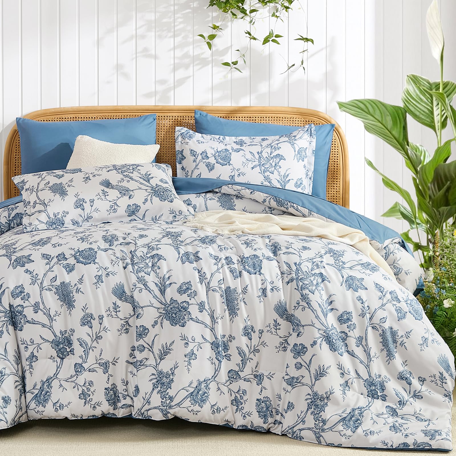 Save $30 on Luxudecor 7-Piece Floral Comforter Set