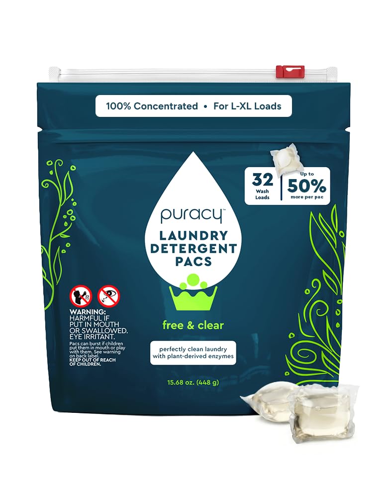 48% Off Puracy Free & Clear Laundry Detergent Pods, 32 Ct - Image 2