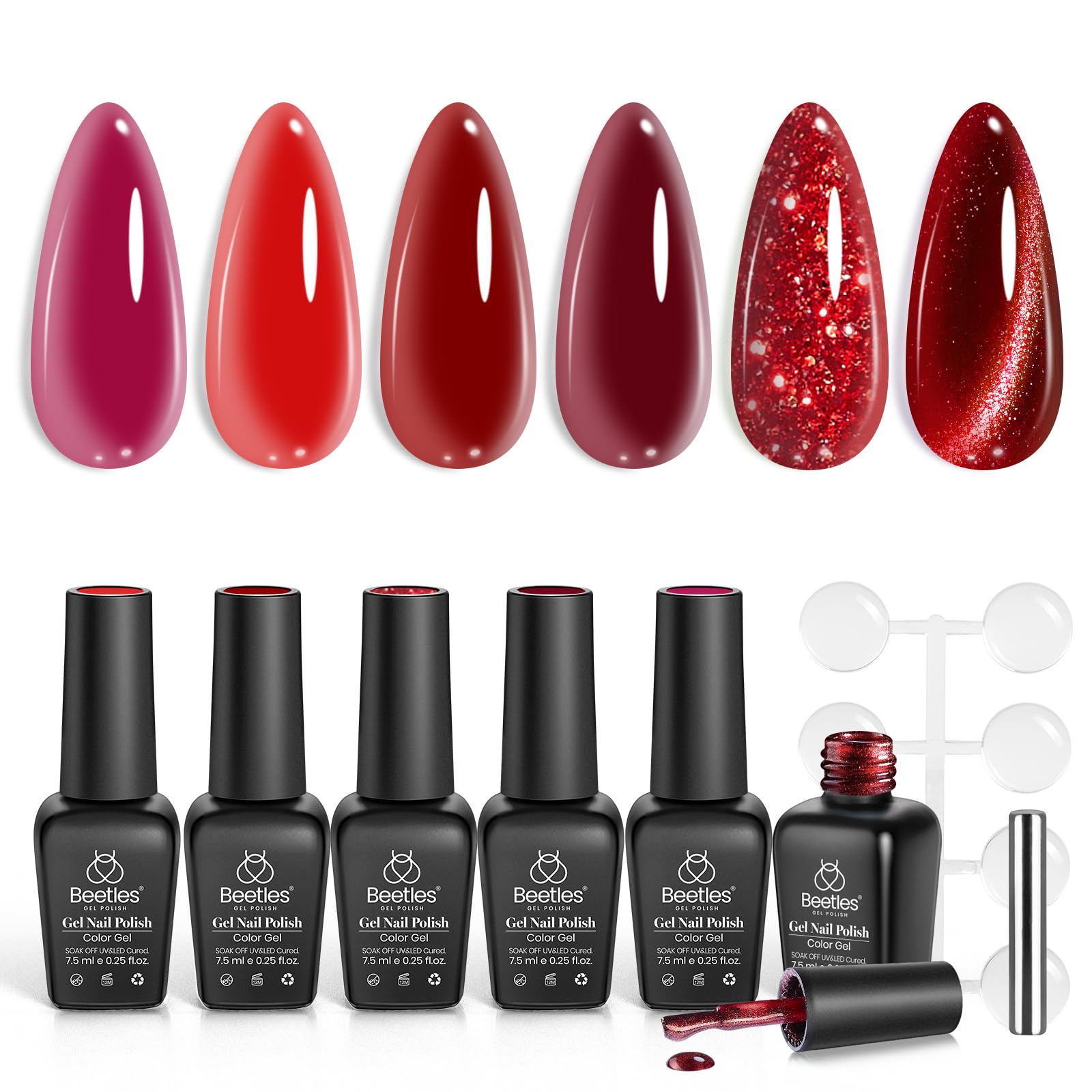 55% Off Beetles Red Gel Nail Polish Set - Image 1