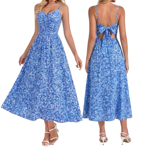 75% Off Boho Floral Midi Dress with Pockets - Image 2
