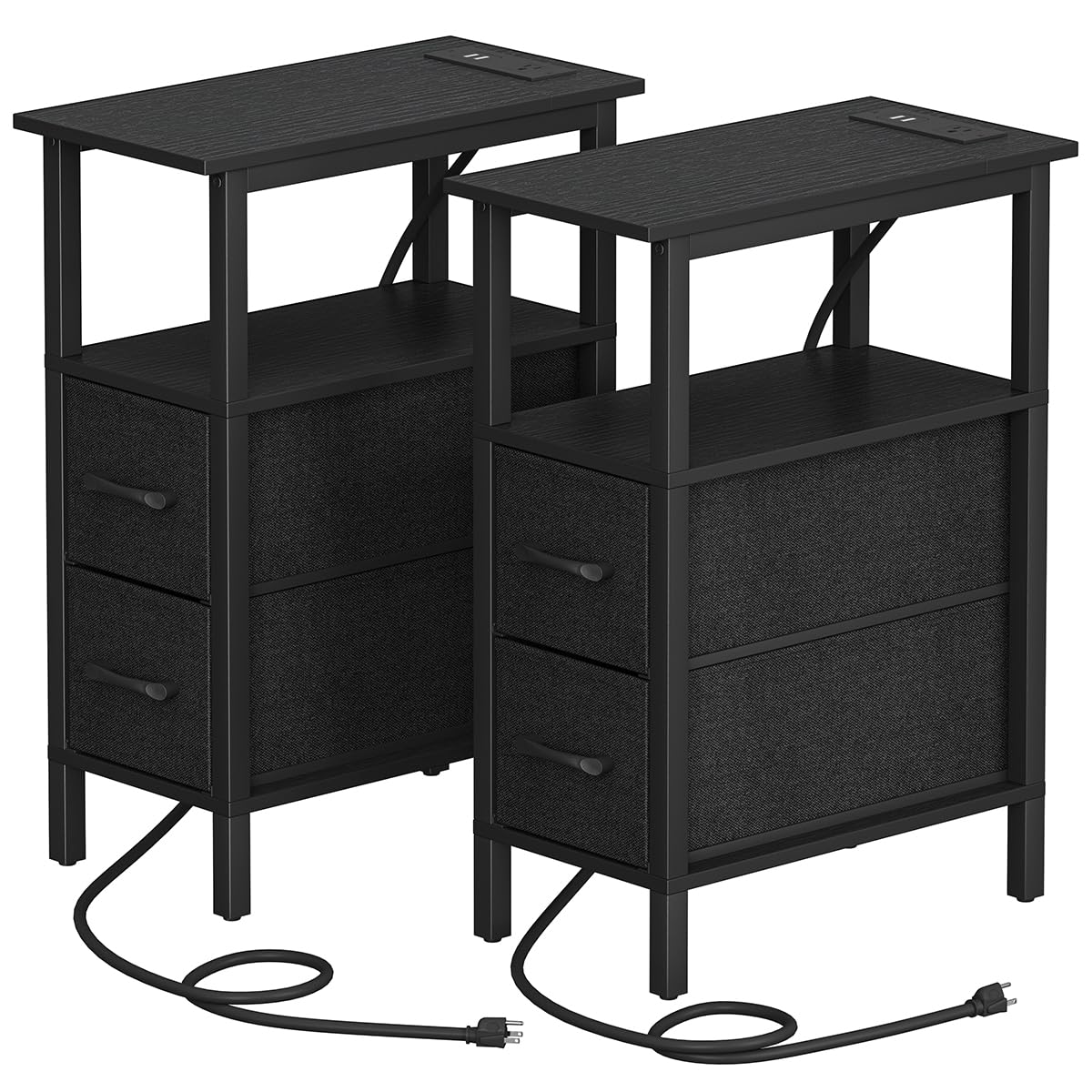 50% Off VIMBER Narrow Side Tables with Charging Station - Image 1