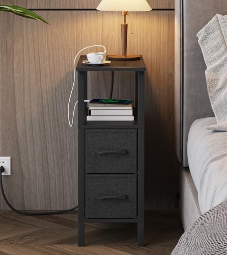 50% Off VIMBER Narrow Side Tables with Charging Station - Image 7