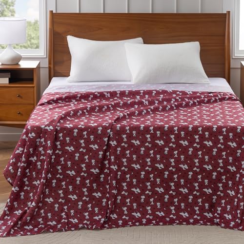 50% Off Berkshire Peanuts Queen Flat Sheet - Cute Snoopy Design - Image 4