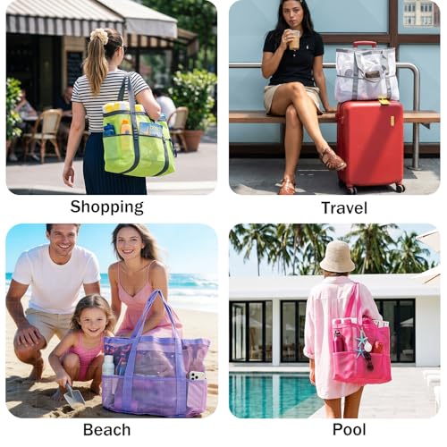 19% Off JOYPICKS Large Mesh Beach Tote for Women - Image 3