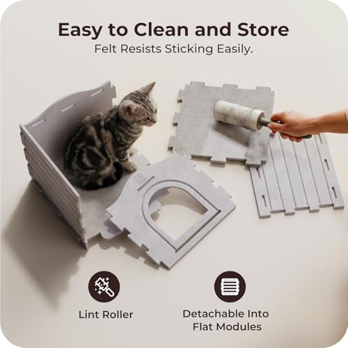 20% Off Cat Bed Cave – Felt Hideaway with Hanging Ball - Image 6