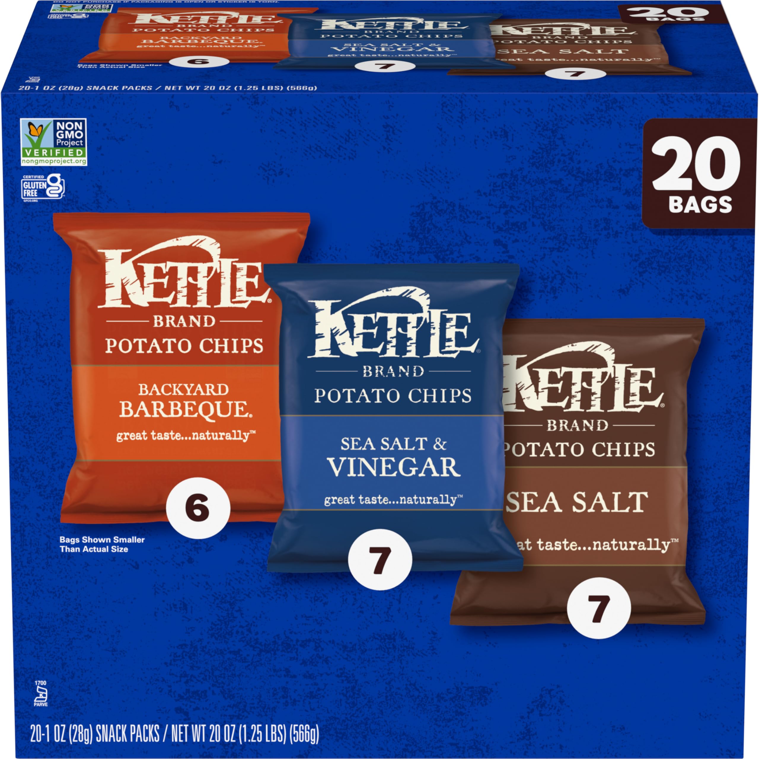17% Off Kettle Brand Potato Chips Variety Pack 20 Count