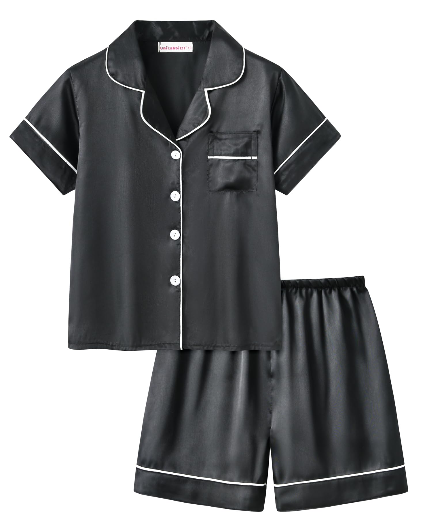 50% Off Satin Summer Pajamas for Big Girls Unisex