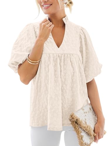 Save 50% on MASCOMODA Women's Ruffle V-Neck Blouse - Image 2