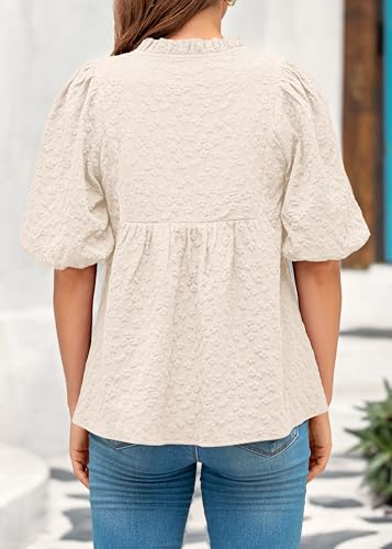 Save 50% on MASCOMODA Women's Ruffle V-Neck Blouse - Image 6